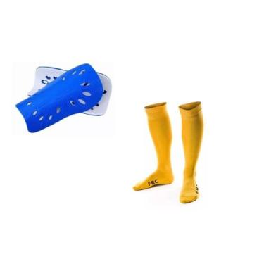 Imagem de Meias esportivas de futebol, caneleiras para crianças, tamanho 29-33 -