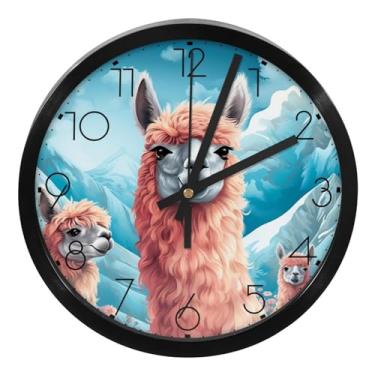 Imagem de LILINWAN Relógio de parede 24 cm sem tique-taque silencioso operado por bateria relógio de parede redondo moderno estilo simples decoração relógio para escritório/escola/quarto/sala de estar