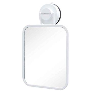 Imagem de LXB Espelho pequeno de maquiagem, espelhos de banheiro espelho de maquiagem montado na parede sem furos dormitório guarda-roupa porta atrás de espelho pequeno espelho transparente, instalação sem