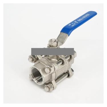 Imagem de DN20 3/10.2 cm BSP rosca fêmea 304 aço inoxidável 3 peças tipo válvula de esfera óleo água ar 229 PSI WWECCQIJ