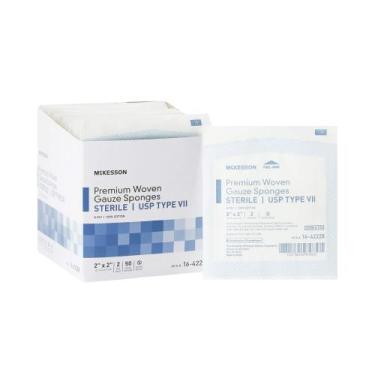 Imagem de Esponjas de gaze McKesson, estéreis de 8 camadas, 5x5 cm, 3000 quilate