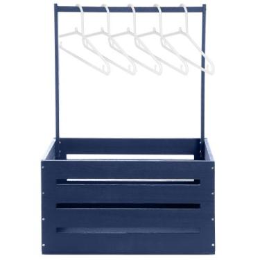 Imagem de Armário de madeira para chá de bebê Suzile com alça azul marinho