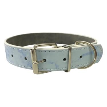 Imagem de Coleira Ajustável Resistente para Cachorro Grande Médio Porte Confortável Pet Cão (Azul)