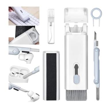 Imagem de Kit de Limpeza 7 em 1 para Eletrônicos – Teclado, Notebook, Celular e Fones com Escova Antipó, Flanela e Removedor de Teclas