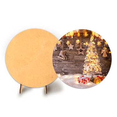 Imagem de Painel Redondo C Elastico 50cm Natal + Suporte MDF (NAT019)