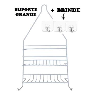 Imagem de 2X Suporte Porta Shampoo 2 Andares Grande Registro Banheiro