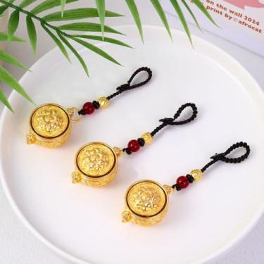 Imagem de Chaveiro de carro Moedas de latão Longevidade Rotativo Estilo Chinês Pingente da Sorte Artesanato Auspicioso Cornucópia do Zodíaco (Estilo12)