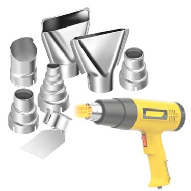 Imagem de Conjunto de bicos de ar quente, 7 peças de kits de bicos de pistola de calor de aço inoxidável de 35 mm para estação de solda de pistola de ar quente, ferramenta de calor, bocais de pistola de