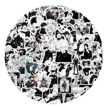 Imagem de 50 adesivos de personagens famosos pretos e brancos para mulheres adultas, pacotes de adesivos de garrafa, adesivos de graffiti, adesivos de vinil à prova d'água para laptop, motocicleta, bicicleta