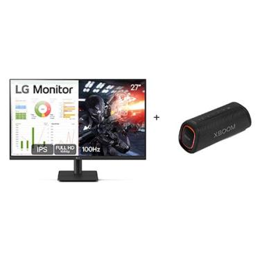 Imagem de Monitor LG 24" IPS, Full HD, 100Hz, HDMI, Ajuste de Inclinação + LG XBOOM XG7 Caixa de som portátil IP67 e 24 horas de bateria  - 27MS500.XG5