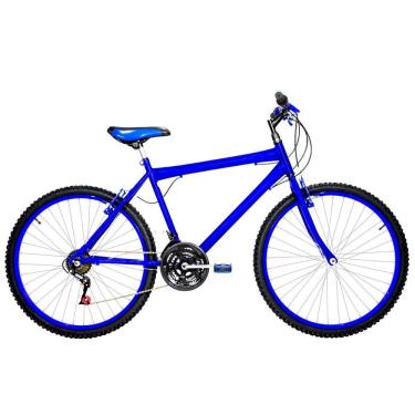 Imagem de Bicicleta Masculina Aro 26 Mtb Alumínio Colorido 18 Marchas Cor Azul