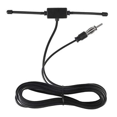 Imagem de Antena dipolo AM FM estéreo universal para carro, suporte adesivo, antena de rádio AM FM para veículos, carros, caminhões, SUV, rádio estéreo, receptor sintonizador, cabo de 3 m, conector DIN