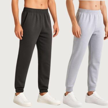 Imagem de Kit 2 Calça Jogger Moletom Masculina Conforto e Estilo para o Dia a Dia-Masculino