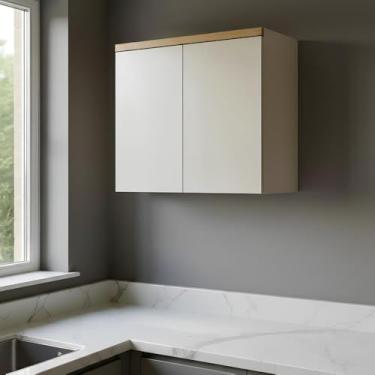 Imagem de Armário Suspenso Cozinha Aéreo 2 Portas 80cm Gris Jequitibá