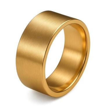 Imagem de Aliança Casamento Grossa Anel Noivado Bodas Grossa Reta Anatômica Fosc