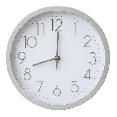 Imagem de Relogio de Parede, Moderno Clássico Minimalista, Escritório Relógio de Parede Silencioso Pilha, 24cm, 30cm Ou 40cm(Branco 22cm)