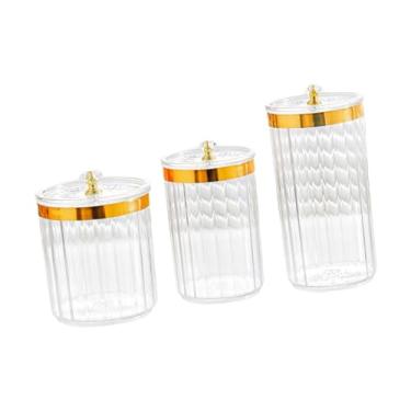 Imagem de Generic Conjunto de 3 Potes Organizadores de Alimentos com Tampas para Despensa, Ideais para Armazenar Doces, Pimentas, Massas, Nozes e Outros Alimentos na, Pote Transparente com Tampa Transparente