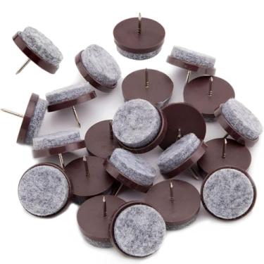 Imagem de Almofadas redondas de feltro para móveis de 60 peças, protetores autoadesivos de 20 mm para pernas de cadeira
