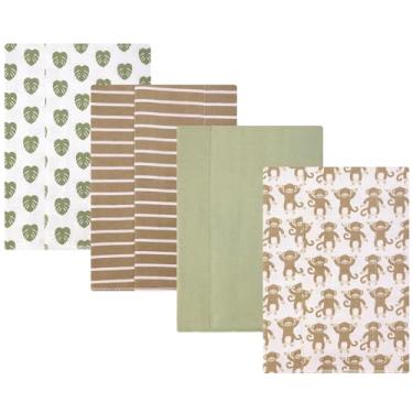 Imagem de Hudson Baby Panos de flanela de algodão unissex para bebês, tamanho único, Macaco, tamanho nico