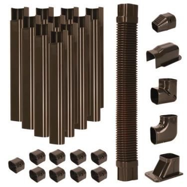 Imagem de Kit de cobertura Line Set HOXHA 3 W 4,9 m L PVC marrom para Mini Split
