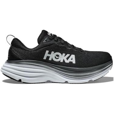 Imagem de HOKA Bondi 8 Tênis de corrida masculino Performance Road, Preto/branco, 38
