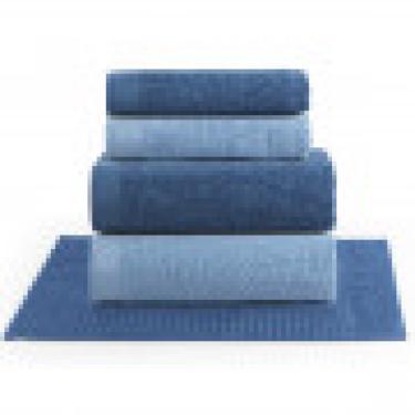 Imagem de Jogo de Banho Native Toalhas Macias Costela de Adão 100% Algodão Fio Penteado 5 Peças Azul