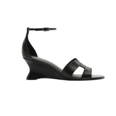 Imagem de Sandália Couro Salto Anabela Tira Vazada Lançamento Arezzo-Feminino