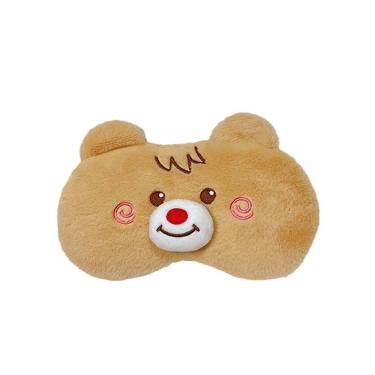 Imagem de Máscara de dormir Cute Bear Plush Máscara de olhos de desenho animado 3D para crianças/adultos
