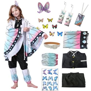 Imagem de GeyZaho Conjunto completo de quimono de fantasia de cosplay de anime para meninas adultas, manto, conjunto de fantasia de anime, quimono de Halloween, cosplay (branco, adulto G)