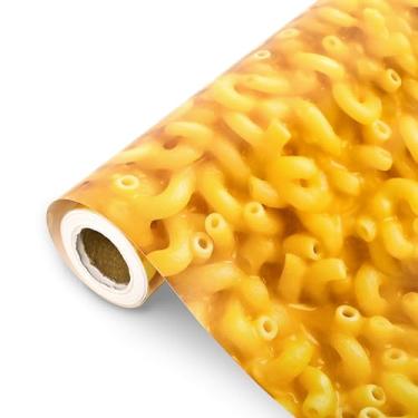 Imagem de Altarho Rolo de papel de embrulho engraçado para homens e mulheres - design de macarrão com queijo estranho para aniversário de adolescentes e adultos, total de 28,5 m²