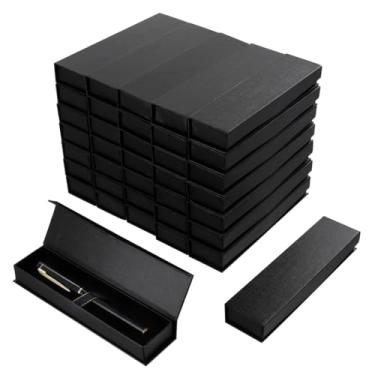 Imagem de Caixas de presente para canetas, 40 peças, caixas de papelão com fecho magnético, presentes para aniversário e negócios, coleções de joias e canetas-tinteiro caixas acolchoadas