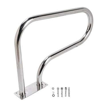 Imagem de Piscina de aço inoxidável, corrimão, piscina, escada, corrimão, embaixo d'água, durável, trilho espesso.