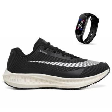 Imagem de Kit Tênis Speed Unissex Treino Academia Caminhada Corrida Relógio Digital-Unissex
