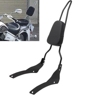 Imagem de Motaux Encosto para passageiro Sissy Bar para Yamaha V Star 400 650 Classic XVS400 XVS650 DragStar 1998-2018, preto