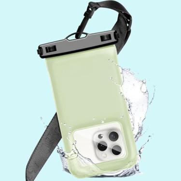 Imagem de [Flutuável] Bolsa/capa impermeável com bolha de sabão com cordão transversal para iPhone 16 Pro Max/15 Pro/14/13/12, bolsa seca para celular IP68, itens essenciais para navio de cruzeiro, praia, 1