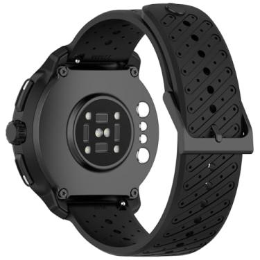 Imagem de LOKEKE Pulseira de substituição compatível com Suunto Race 2 – Pulseira de silicone de substituição de 18 mm compatível com Suunto Race 2/S/1 (preto)