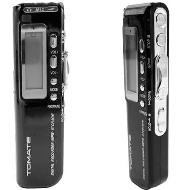 Imagem de Gravador de Voz Digital 8 GB Compacto Profissional com Microfone Sensível Alcance de 8m Grava até 140h Memória Interna Reprodução MP3/WMA com Travas de Botões