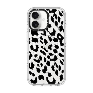 Imagem de CASETiFY Capa transparente para iPhone 17 [não amarela/Magsafe/2 m. Proteção contra quedas de grau militar 3X] - Leopardo Lacie - Transparente