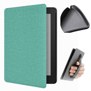 Imagem de Yzlvigrous Caixa de Textura de Pano para Kindle Paperwhite 7/6/5ª Geração 2015/2013/2012, Tampa Traseira de TPU Macia de 6 Polegadas com Sono Automático/alça e Alça de Mão, Modelo: DP75SDI/EY21