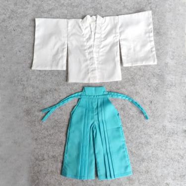 Imagem de SSbeauty M 1/6 Samurai Uniform Kimono Clothes for 12" Male TBL Phicen Action Figure Doll Clothes (White Blue)