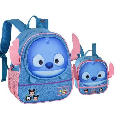 Imagem de Kit Mochila e Lancheira Creche Infantil Tsum Tsum Stitch-Unissex
