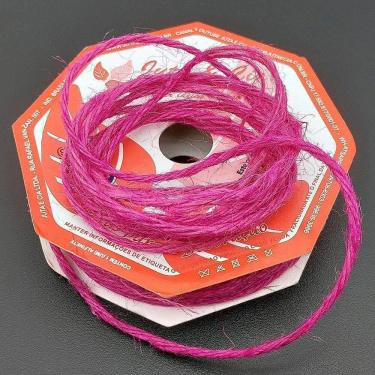 Imagem de Rolos Fio De Juta Decoração Natal Cordão Rosa 20m Kit 8pçs