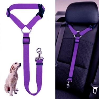 Imagem de Cinto De Segurança Ajustável E Guia De Passeio P/ Cães&gatos - Dog col