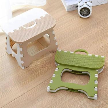 Imagem de Banco Banqueta De Plástico Dobrável Banquinho Resistente Mul