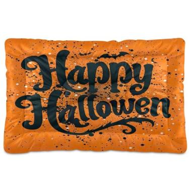 Imagem de SEHANY Cama de Halloween com abóboras amarelas para cães, gatos, outono/inverno, caixote grosso, macio, para animais de estimação, antiderrapante, lavável, para cães pequenos, médios e grandes, gatos