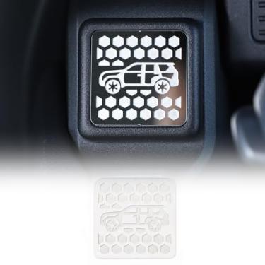 Imagem de LLKUANG Patch de capa decorativa de comutação de modo central de carro compatível com Toyota Land Cruiser Prado 250 J250 LC250 de aço inoxidável 2024 2025 Acessórios para painel de comutação