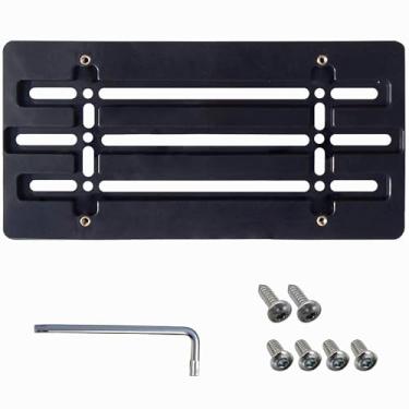 Imagem de Suporte de placa de licença de para-choque dianteiro | Conjunto de suporte de placa com 6 parafusos exclusivos e kit de chaves | Acessórios premium para carros e caminhões | Kit de montagem de