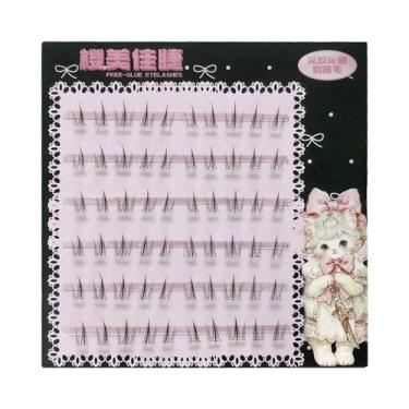 Imagem de Cílios Postiços Naturais Estilo Coreano 4-6mm Sem Cola Para Uso Diário