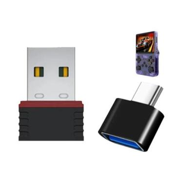 Imagem de Adaptador sem fio USB WiFi R36S com conversor OTG tipo C para R36S R36