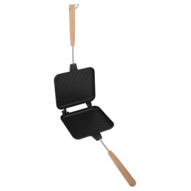 Imagem de Ymiko Grelha Reversível Antiaderente, Alumínio Resistente Com Alça Ergonômica, Grelha de Contato de Dupla Face para Fogões a Gás, Indução e Elétricos, Ampla Faixa de Temperatura de 180 200°C